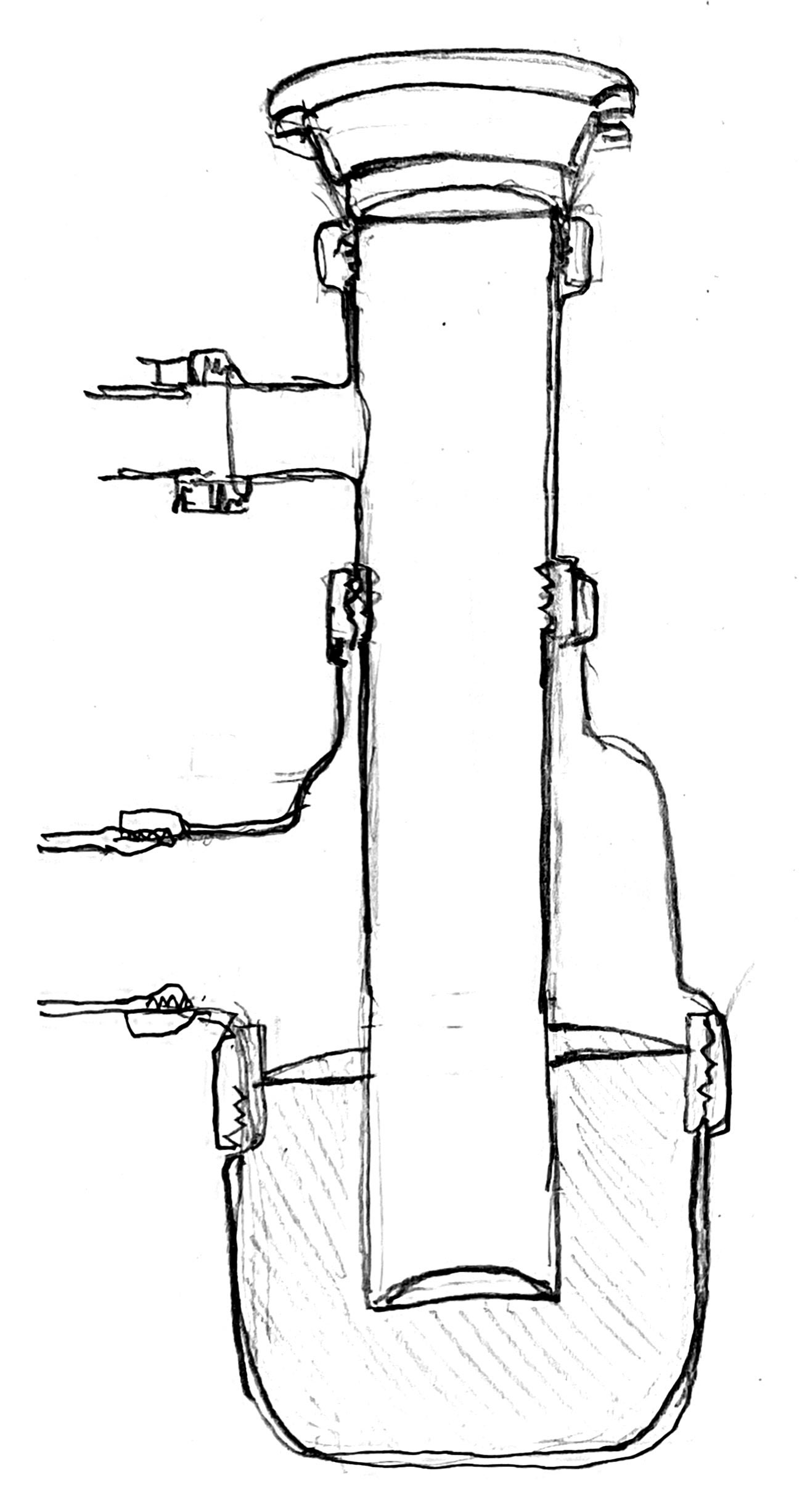 Bottle traps, also known as partition traps, are plumbing traps that utilize an internal partition to separate the house from the sewer side. According to the 2024 International Residential Code (IRC) Section P3201.5, traps with internal partitions, such as bottle traps, are prohibited.