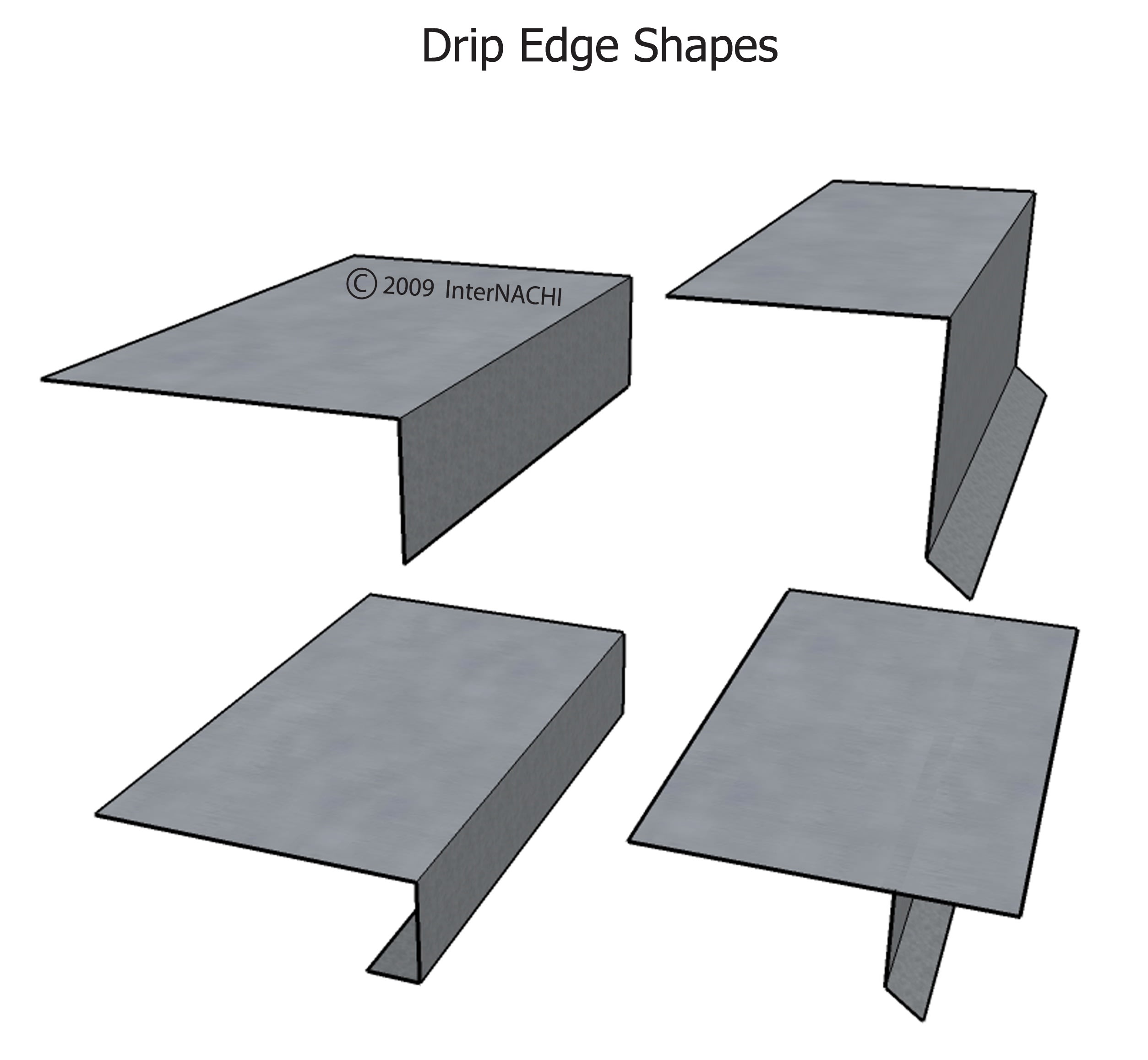 Drip edge shapes.