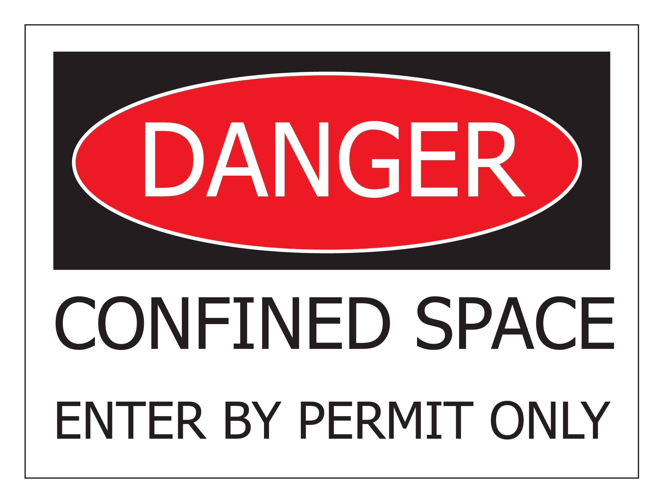 Danger confined space.