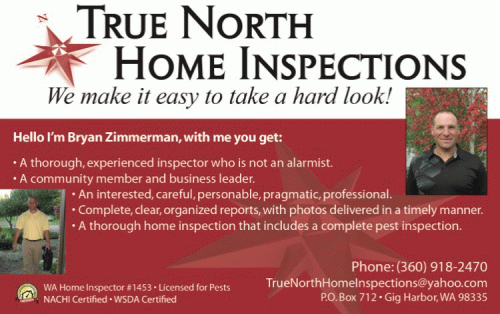 True North Home Inspections LLC.                 WA License #1453, WA Pest #92260 Logo