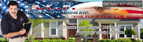 A.C.F. Home Inspections INC.  based out of Orlando, Florida Logo