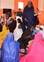Women at a workshop in Nigeria.