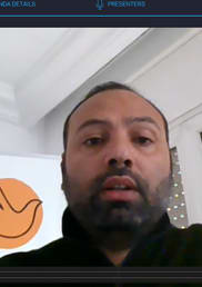 Alert Tunisia's programmes manager Mehdi Barhoumi taking part in a ession on peace and climate security during COP26