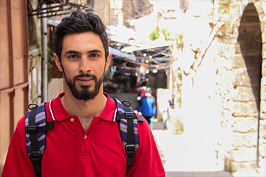 Ibrahim takes part in International Alert mapping project in Lebanon. Photo by Ali Hamouch