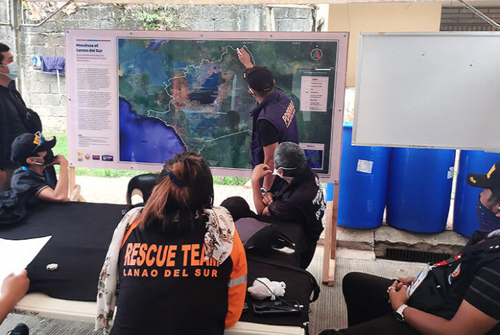 The Provincial Disaster Risk Reduction and Management Office of Lanao del Sur in southern Philippines uses Alert’s general reference maps in planning and coordinating their COVID-19 prevention activities in the province.