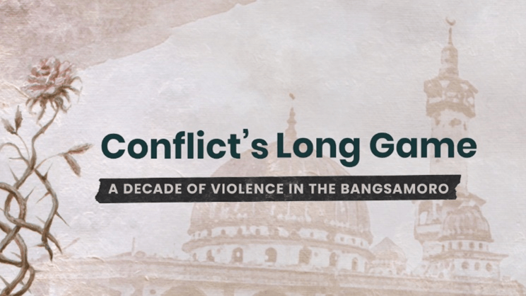 Text on image says "Conflict’s Long Game: A Decade of Violence in the Bangsamoro"