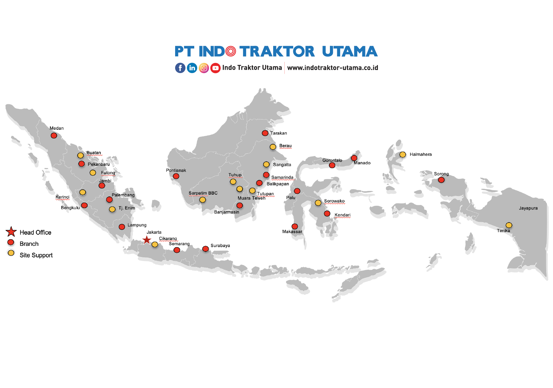 Indotraktor Branches Map