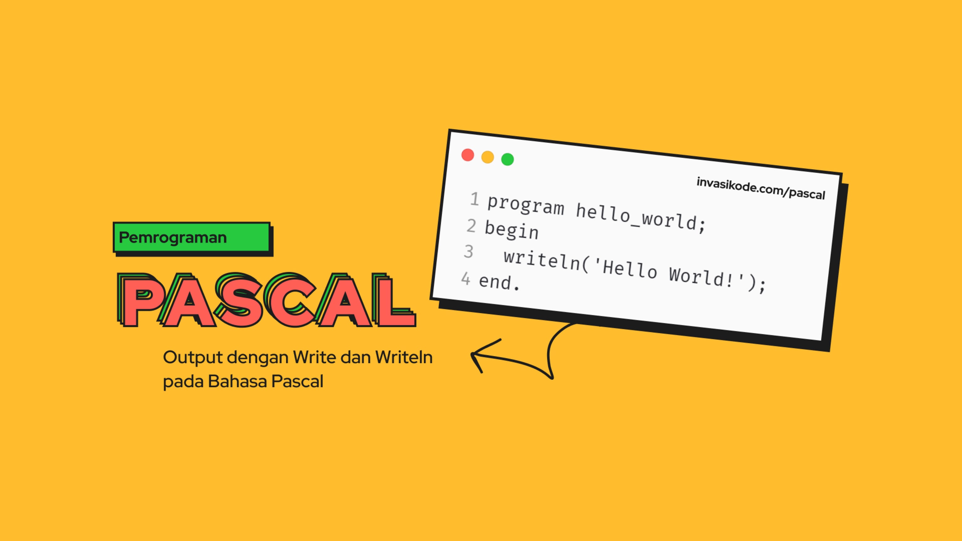 Output dengan Write dan Writeln pada Bahasa Pascal