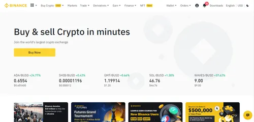 Binance front page.png