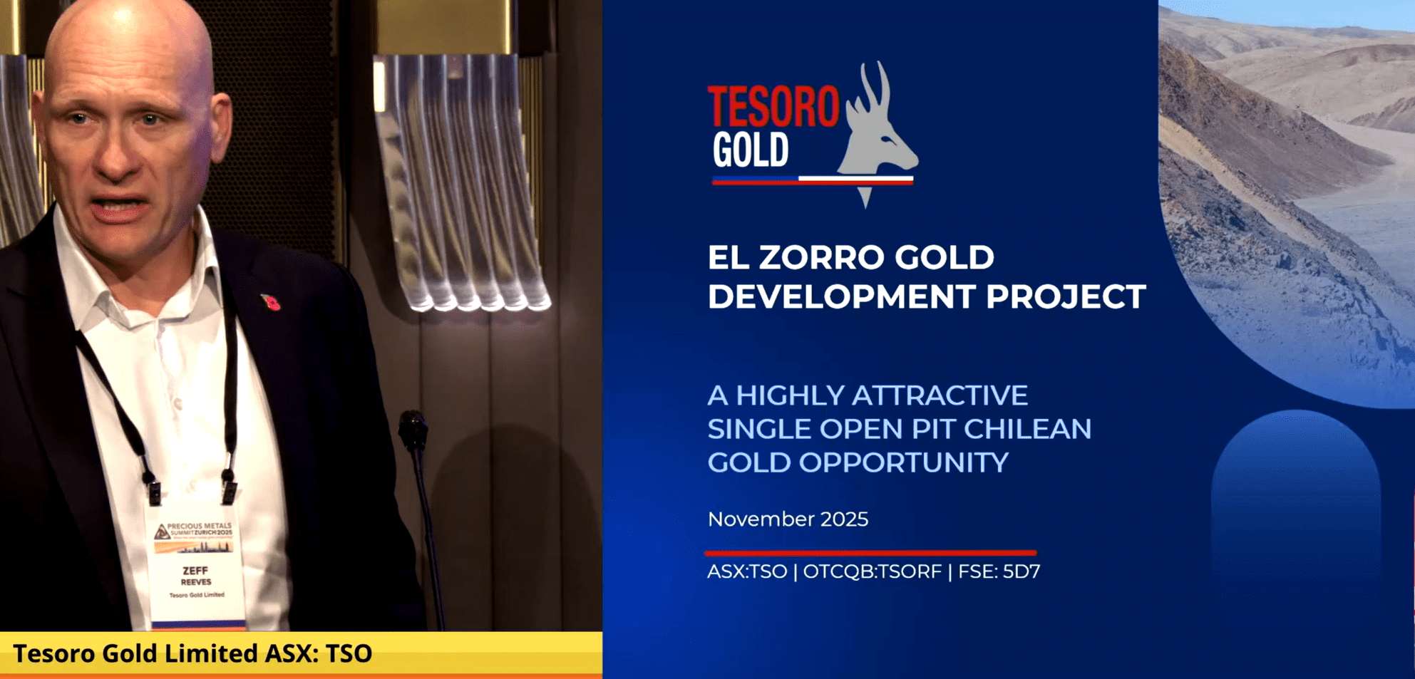 ASX:TSO - Precious Metals Summit Conference I Tesoro Gold