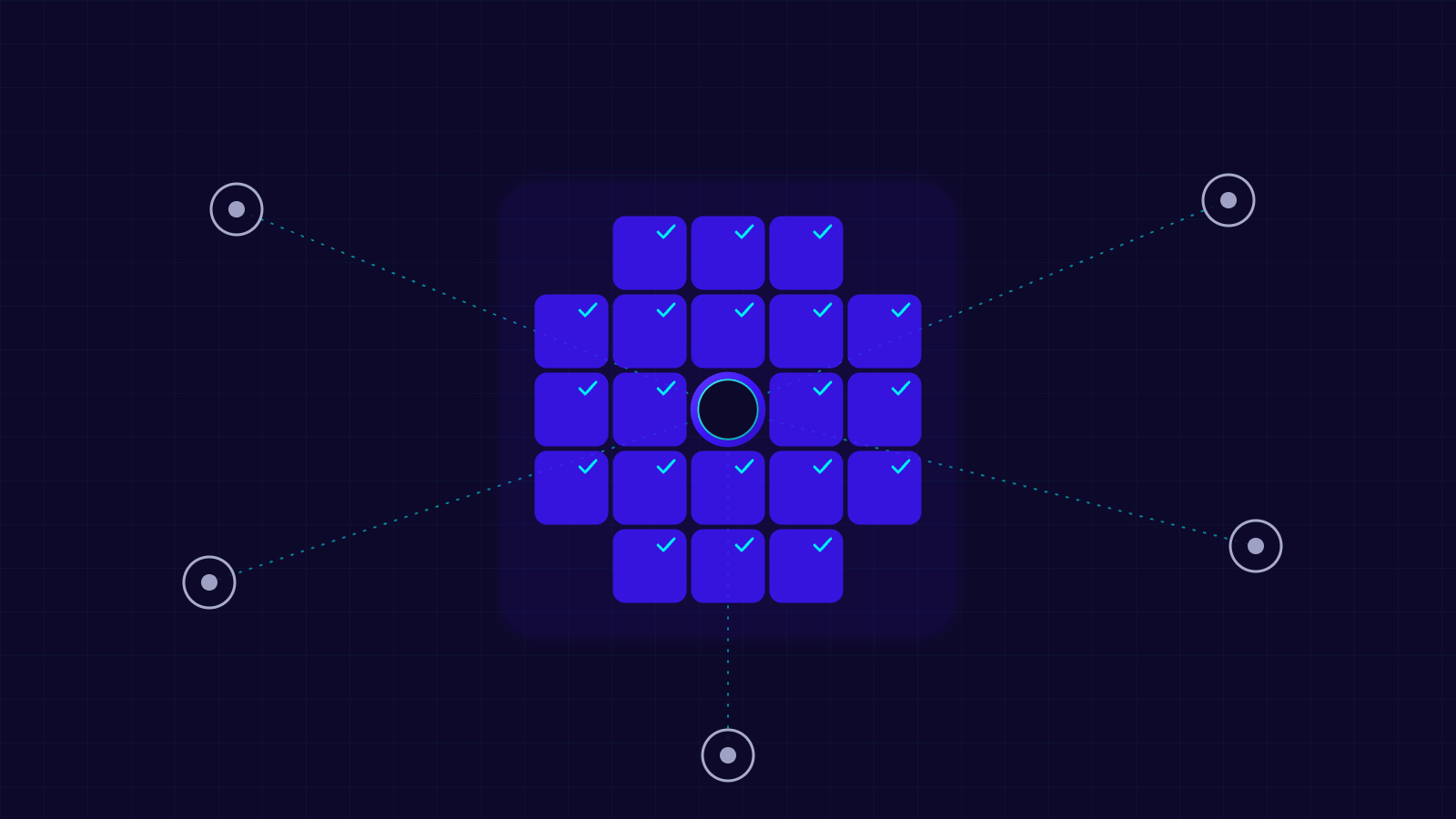 A secure knowledge vault of verified blocks, supplying information to smaller AI models.