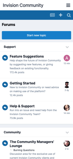 Screenshot of Invision Community