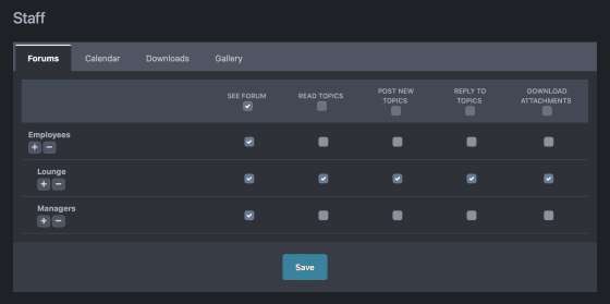 Customizing group permissions