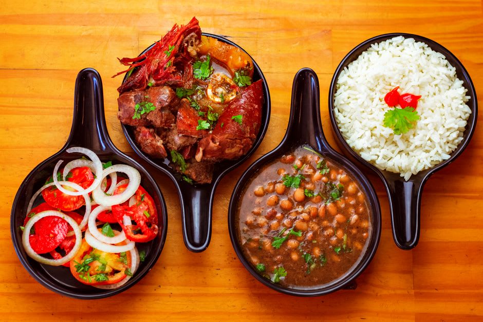 Carne de panela com legumes