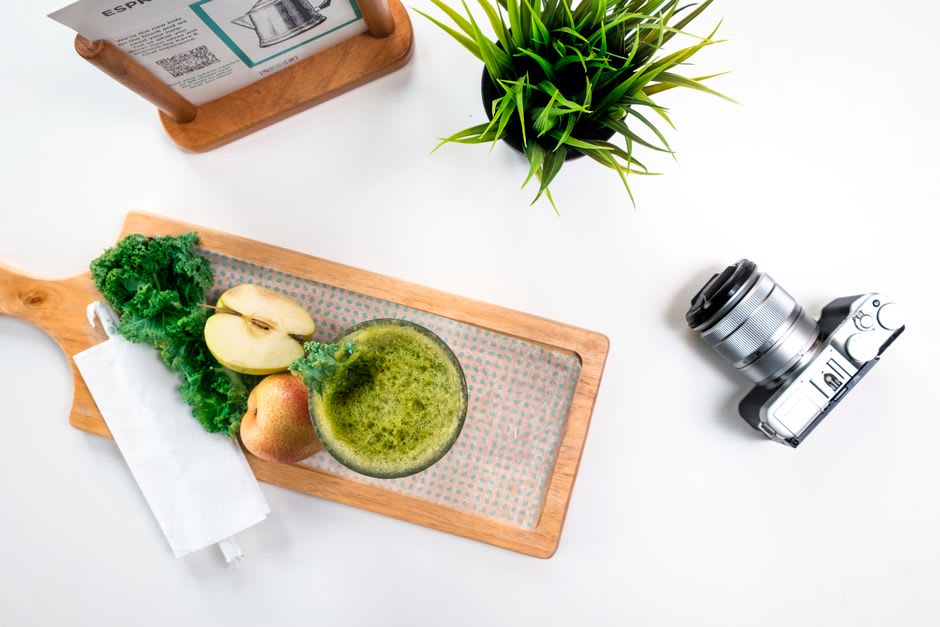Suco Verde de Couve, Maçã e Gengibre