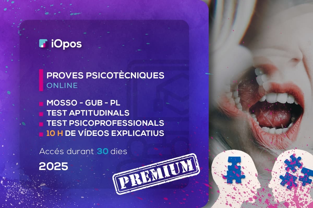 Proves Psicotècniques Online per Mossos, GuB i Policia Local 2025 (10 hores amb vídeos explicatius)