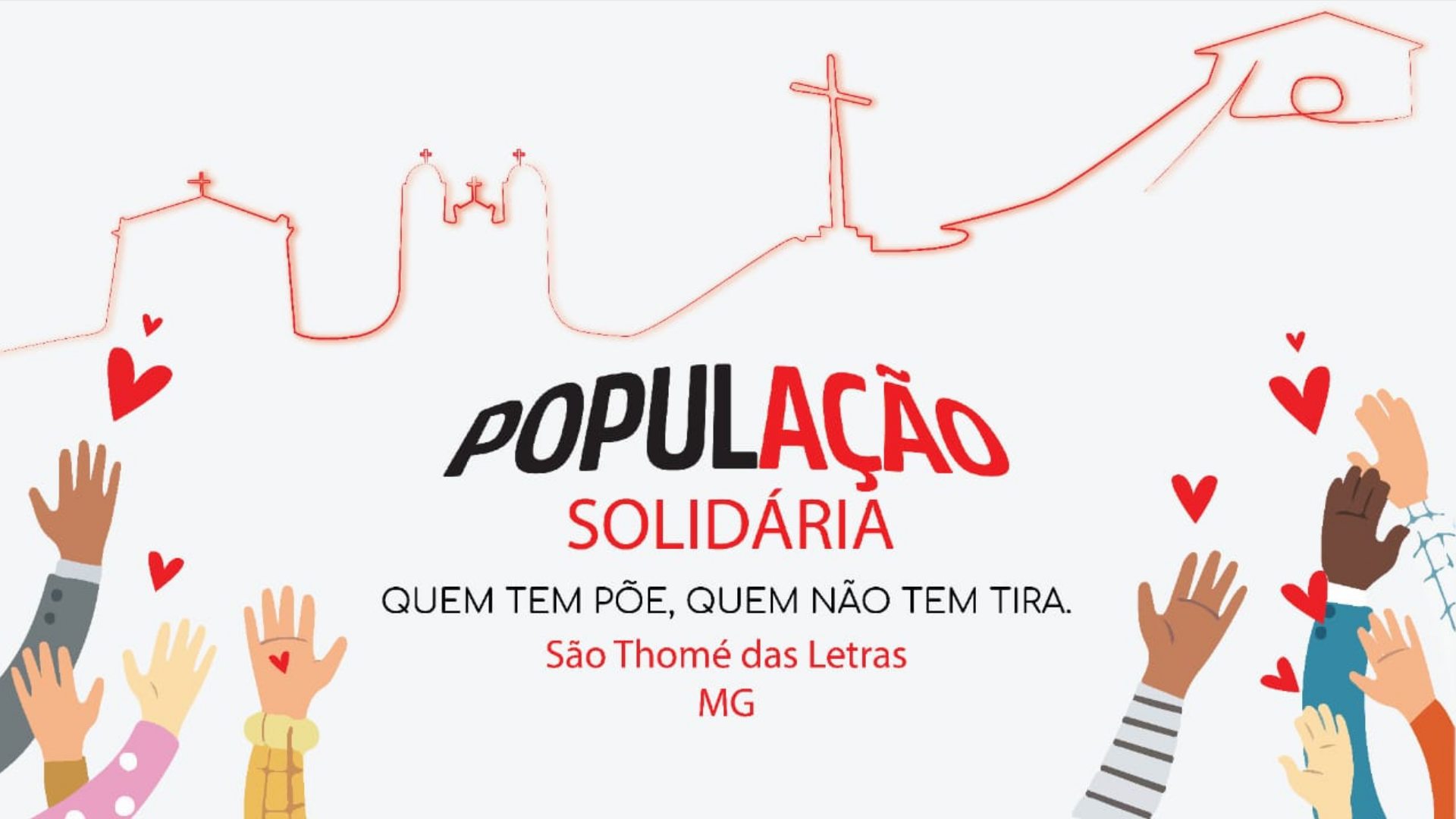 cartaz da instituição População Solidária