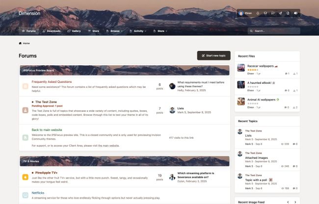 Dimension for Invision Community 5
