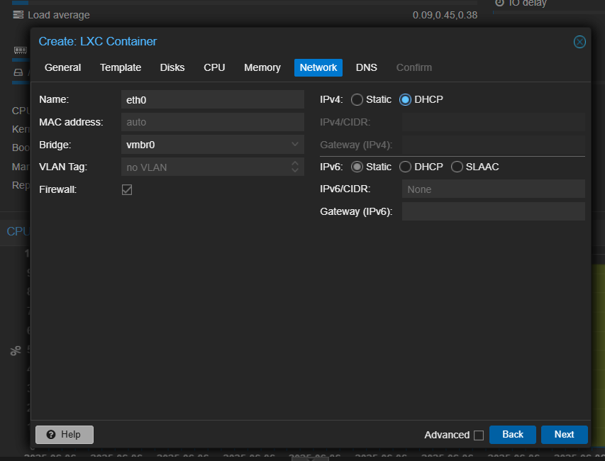 LXC Network configuration