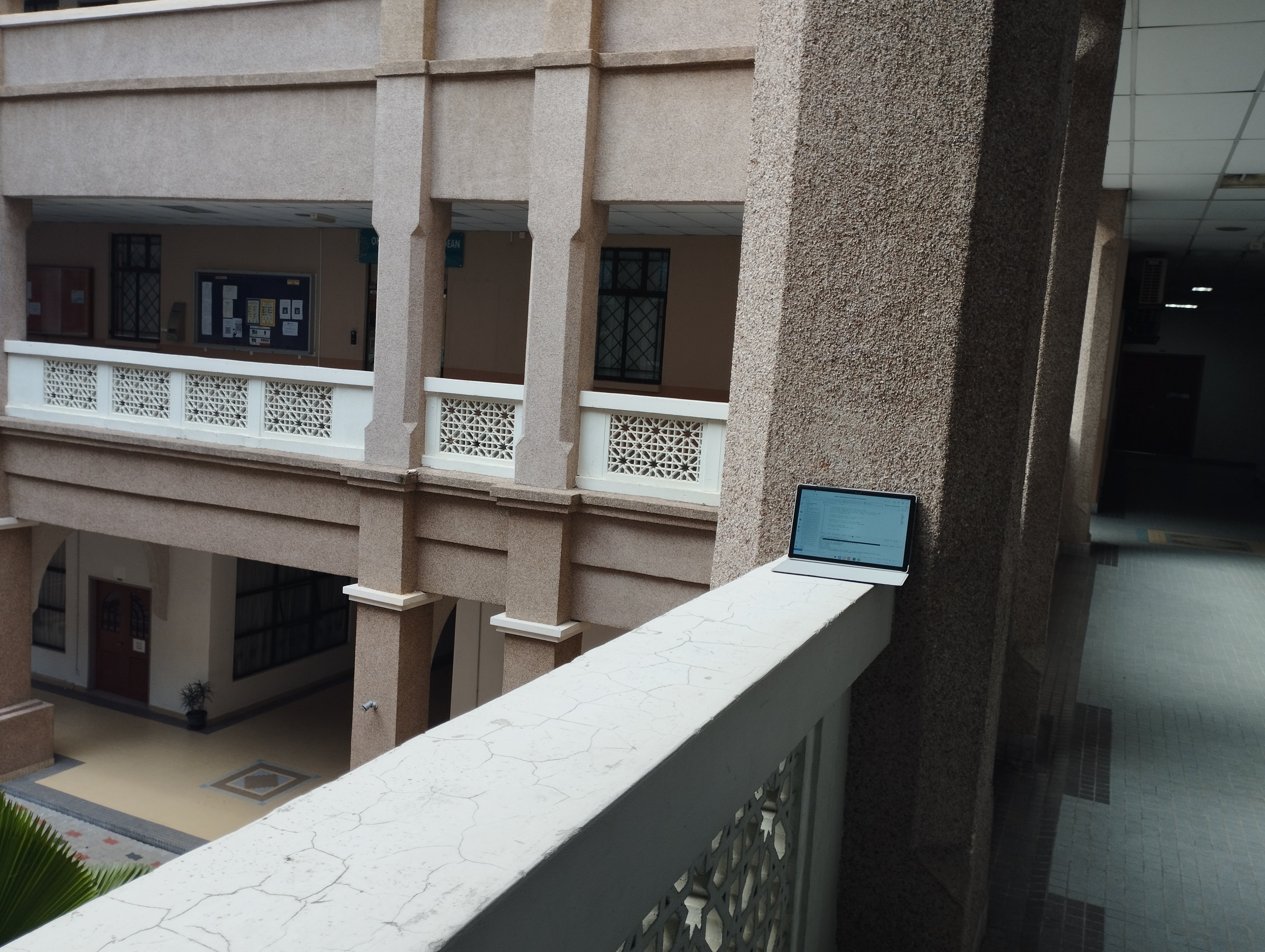 tablet running github codespace