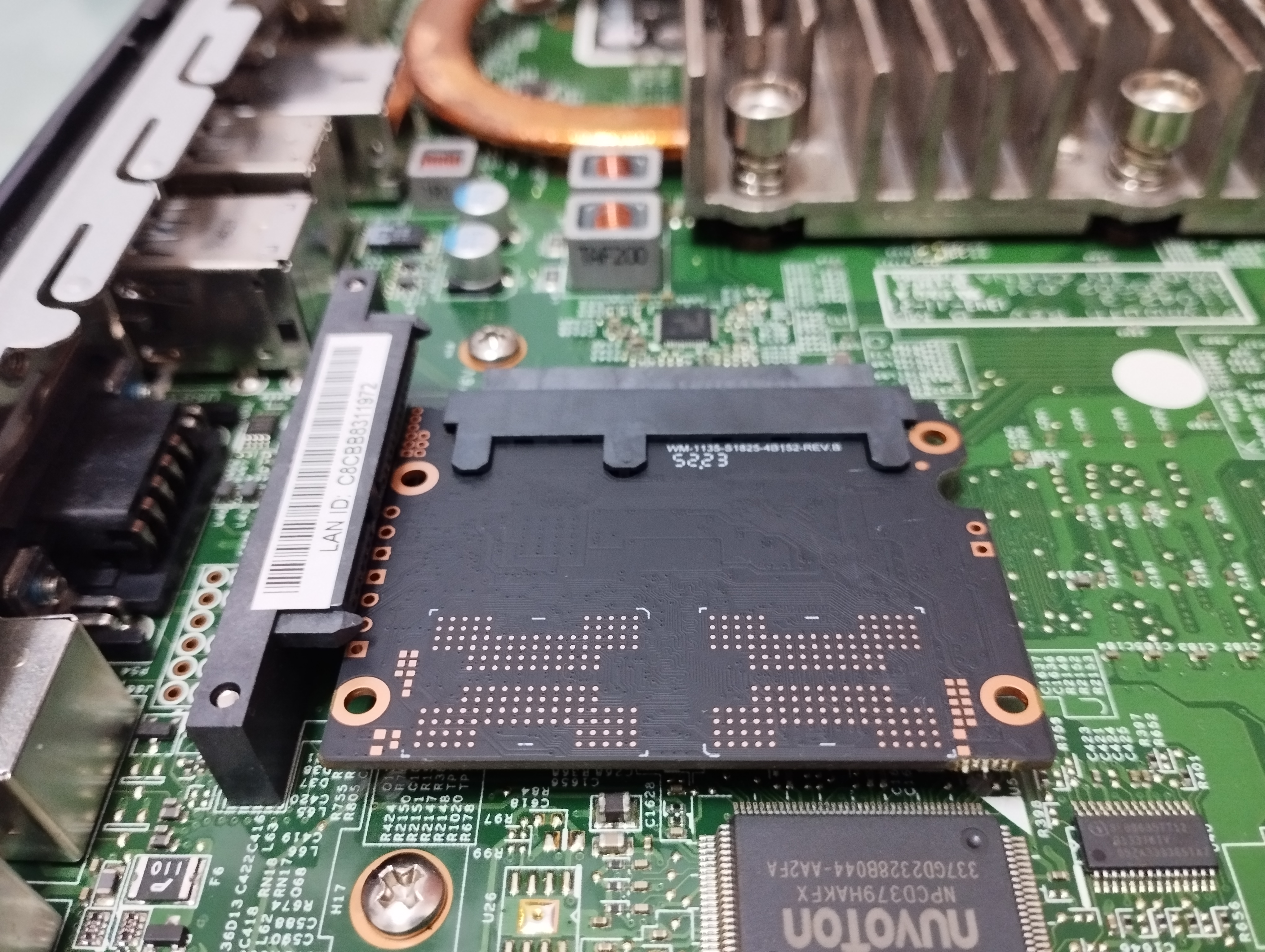 SSD module installed