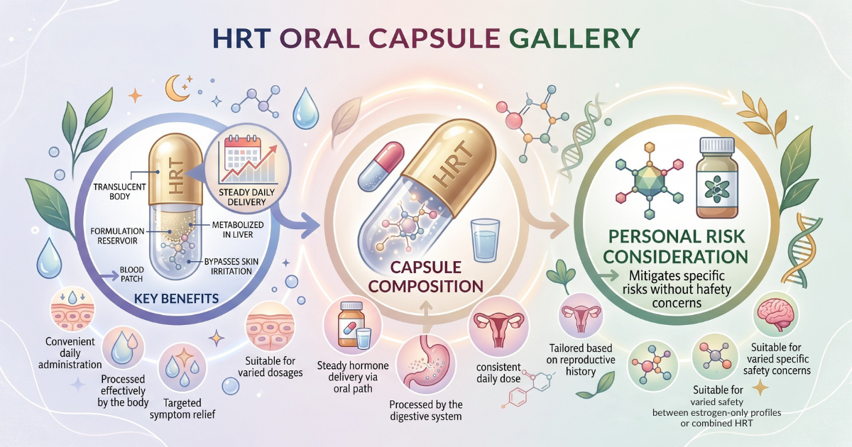 Oral capsule hormone therapy