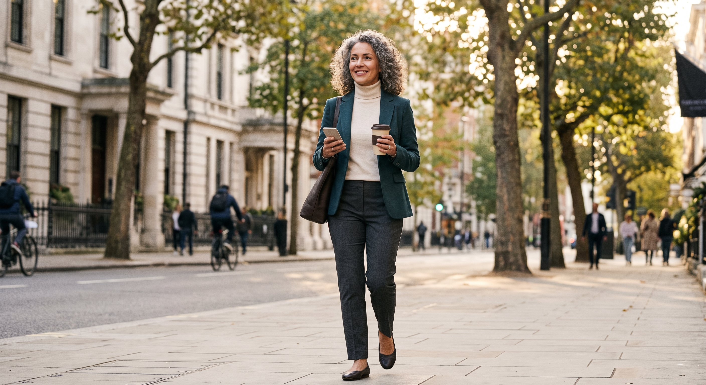 Healthy, active midlife woman lifestyle visual