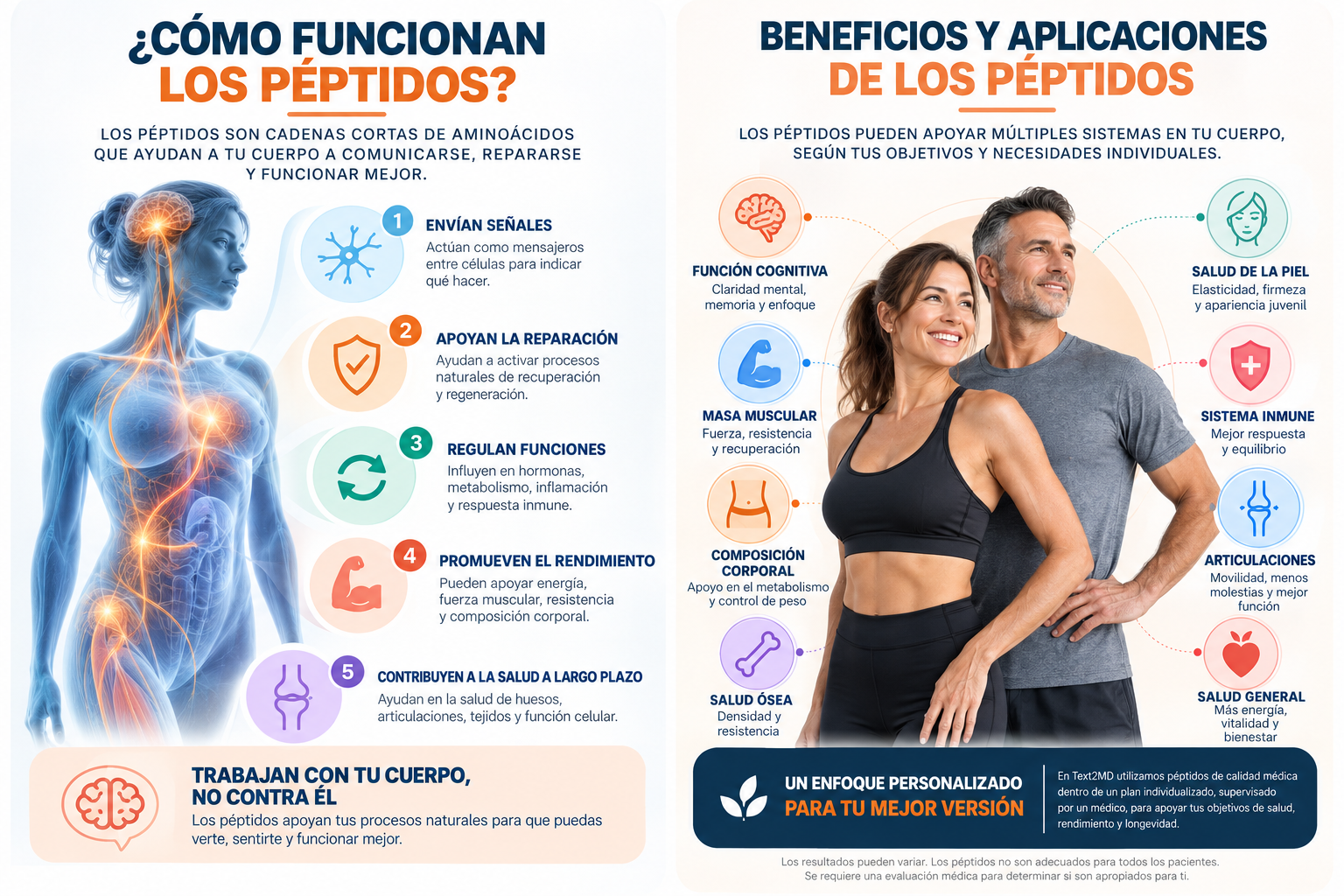Cómo funcionan los péptidos y beneficios