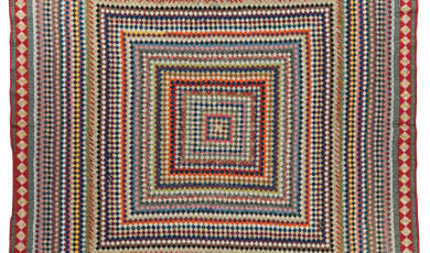 Trip Around the World quilt made by Ida Pricilla Williams Giebner