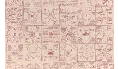 1888 Fort Scott Methodist Church redwork quilt
