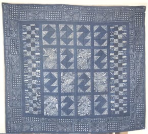 Adire cloth quilt