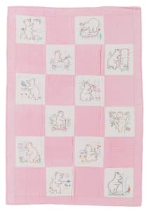 Embroidered Bear Crib Quilt
