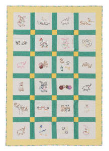 Child's Embroidered Quilt/Animals