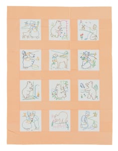 Embroidered Rainbow Crib Quilt