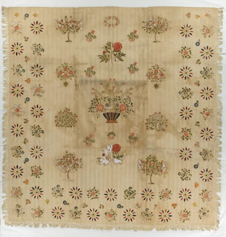 Stenciled Coverlet