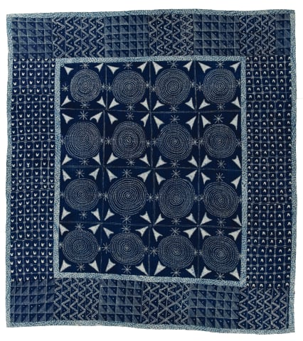 Adire cloth quilt