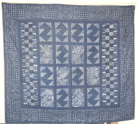 Adire cloth quilt