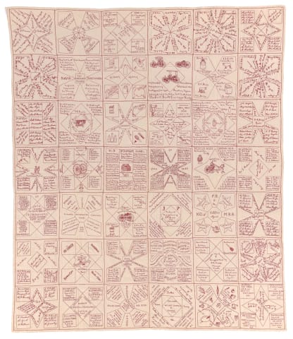 1888 Fort Scott Methodist Church redwork quilt