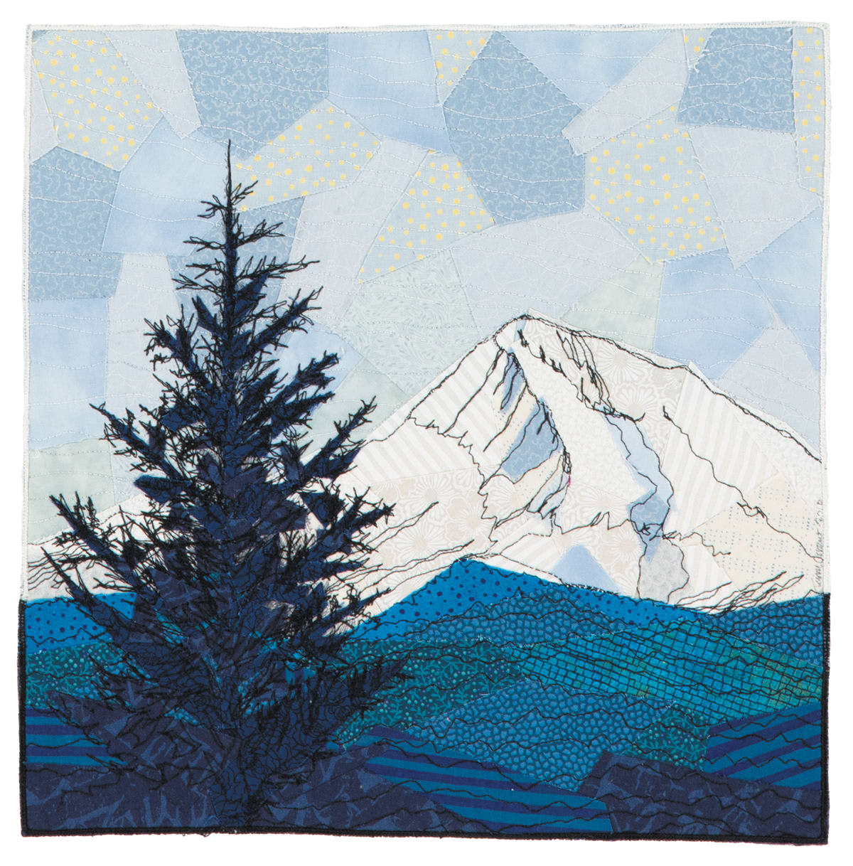 Mt. Hood in Winter | International Quilt Museum - Lincoln, NE