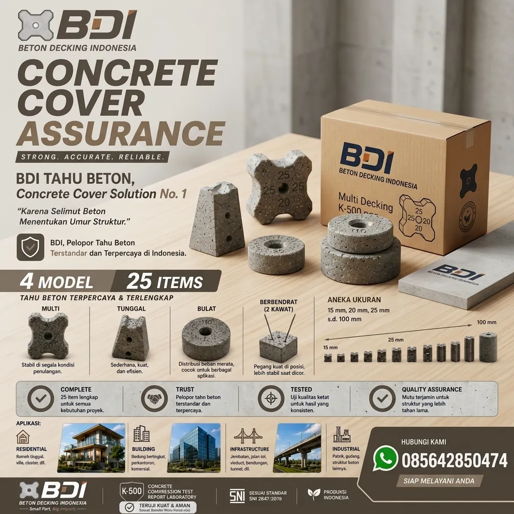 Jual Beton Decking Yang Presisi Dan Handal Sertifikat K-500 Di Kabupaten Bangli: Solusi Selimut Beton Standar Nasional