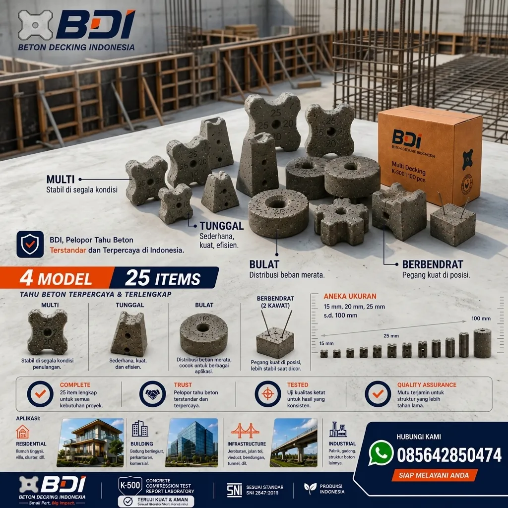 Jual Beton Decking K-500 di Rembang: Solusi Presisi & Bersertifikat untuk Konstruksi Kokoh