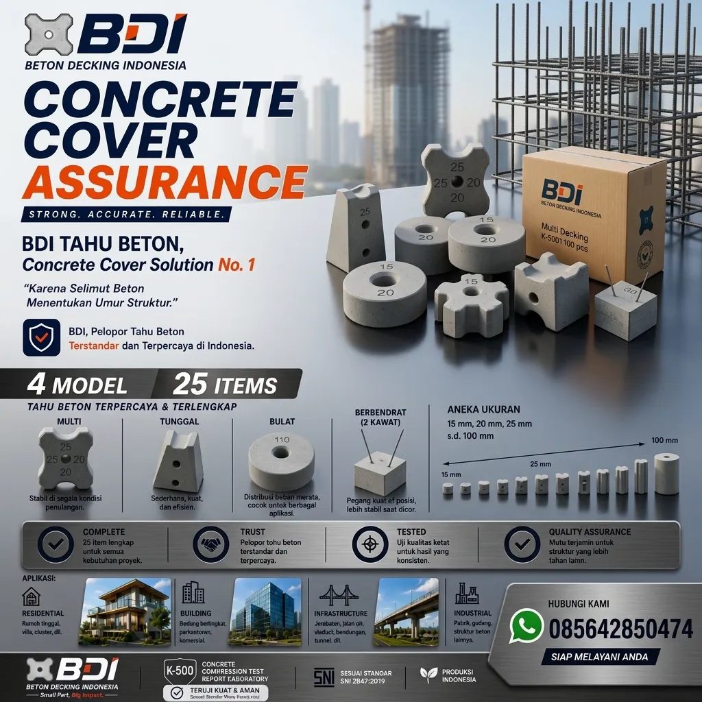 Jual Beton Decking K-500 di Donggala: Solusi Presisi untuk Konstruksi Kokoh & Tahan Lama