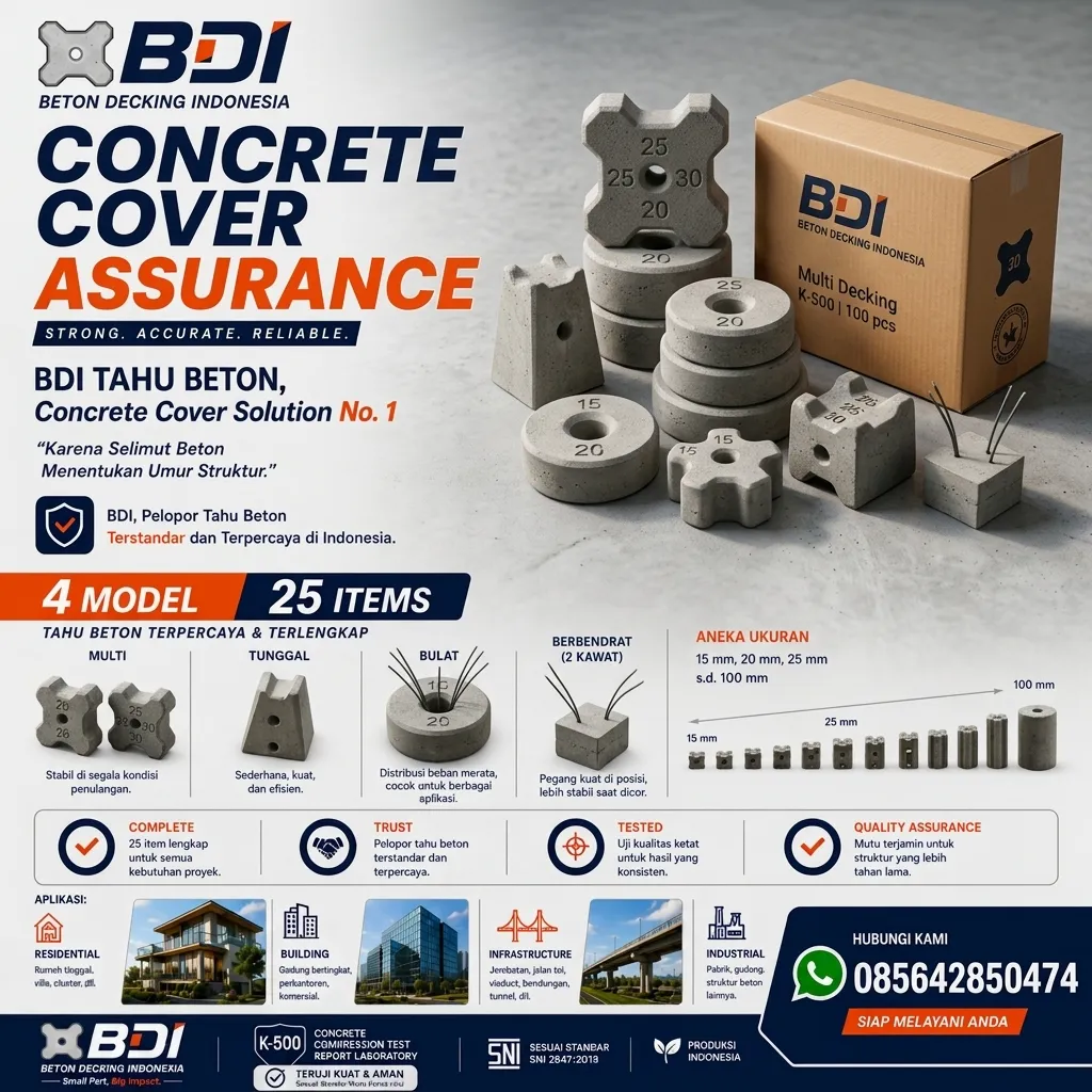 Jual Beton Decking K-500 di Sragen: Solusi Presisi & Handal untuk Konstruksi Kokoh