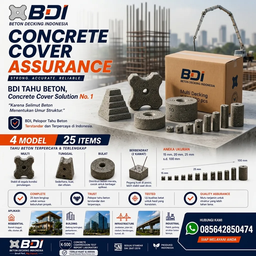 Jual Beton Decking Yang Presisi Dan Handal Sertifikat K-500 Di Kabupaten Parigi Moutong