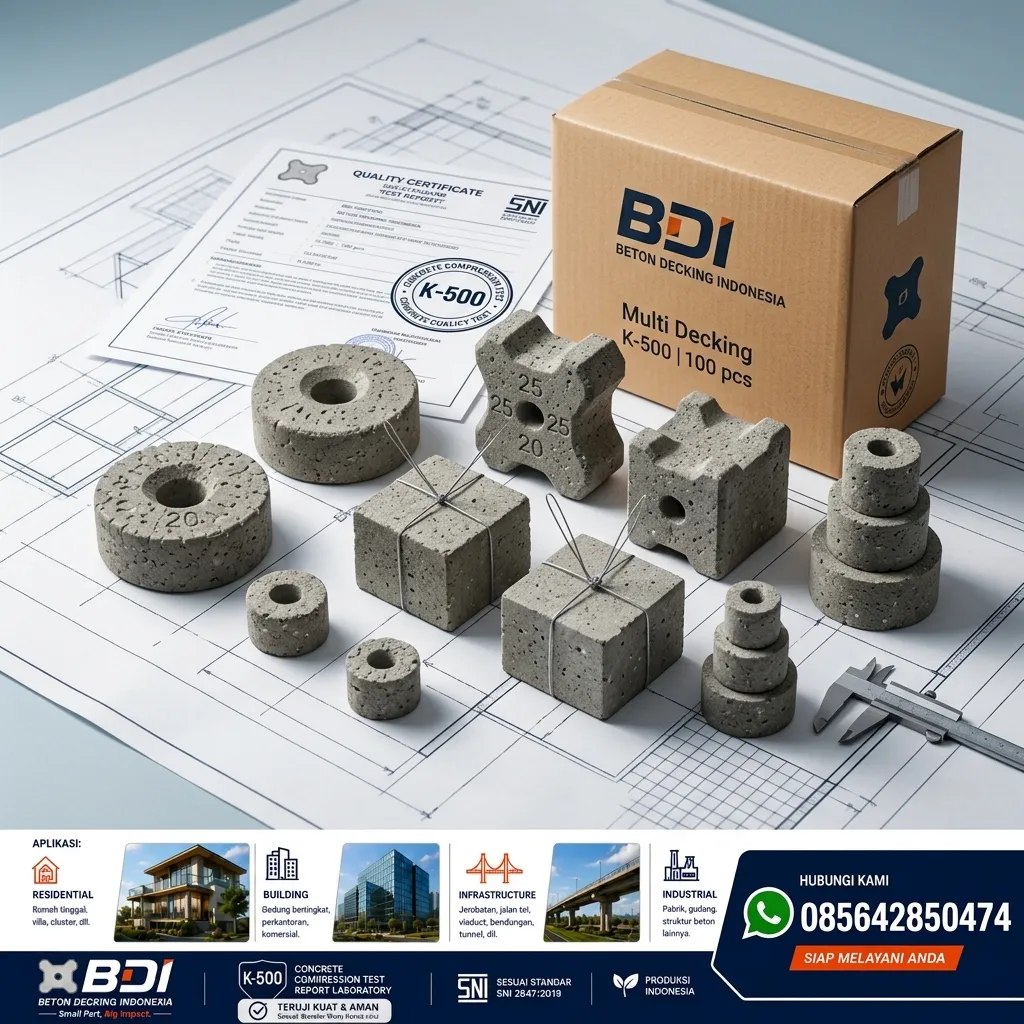 Jual Beton Decking K-500 di Kabupaten Buton Tengah: Solusi Selimut Beton Presisi & Berstandar SNI