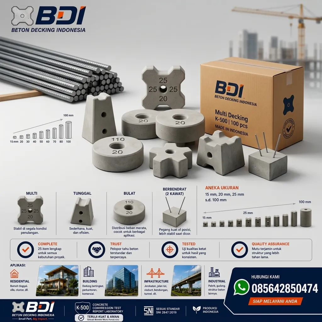Jual Beton Decking K-500 di Nunukan: Solusi Selimut Beton Presisi & Berstandar SNI