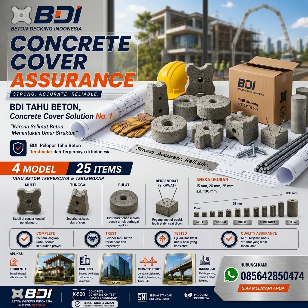 Jual Beton Decking Yang Presisi Dan Handal Sertifikat K-500 Di Kabupaten Mimika