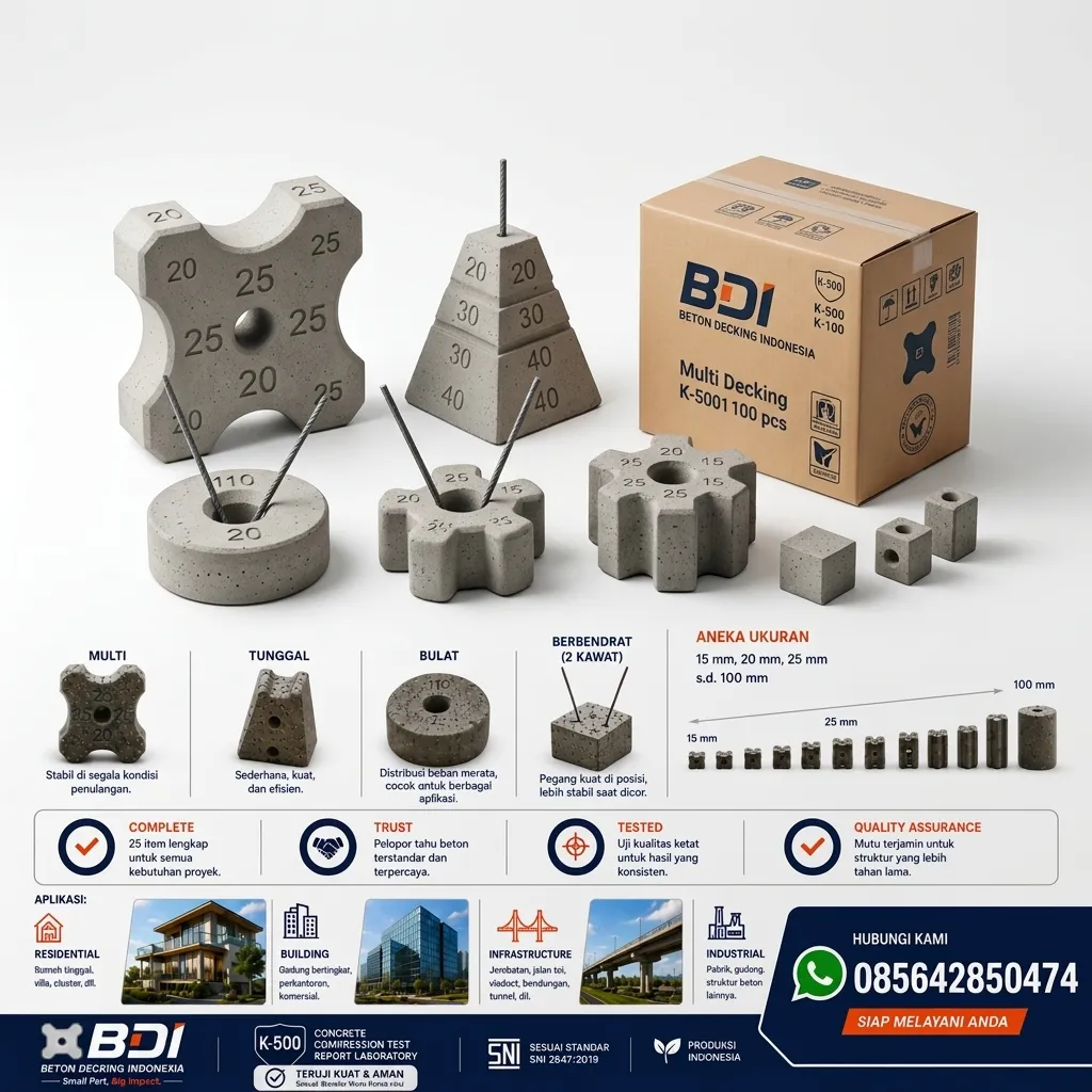 Jual Beton Decking K-500 di Jombang: Solusi Selimut Beton Presisi & Berstandar SNI