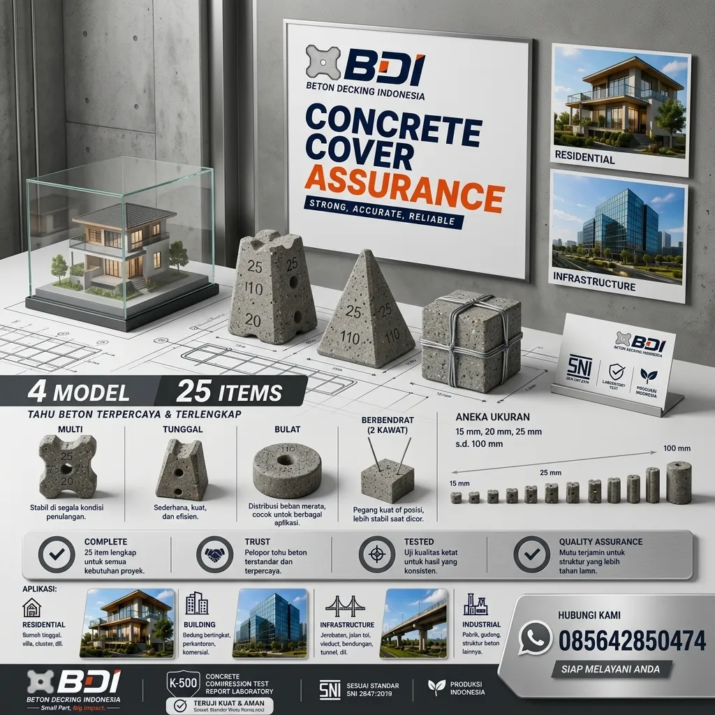 Jual Beton Decking K-500 di Madiun: Solusi Presisi & Handal untuk Selimut Beton Berkualitas Tinggi