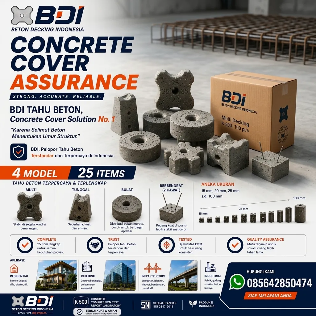 Jual Beton Decking Yang Presisi Dan Handal Sertifikat K-500 Di Kabupaten Bolaang Mongondow Selatan